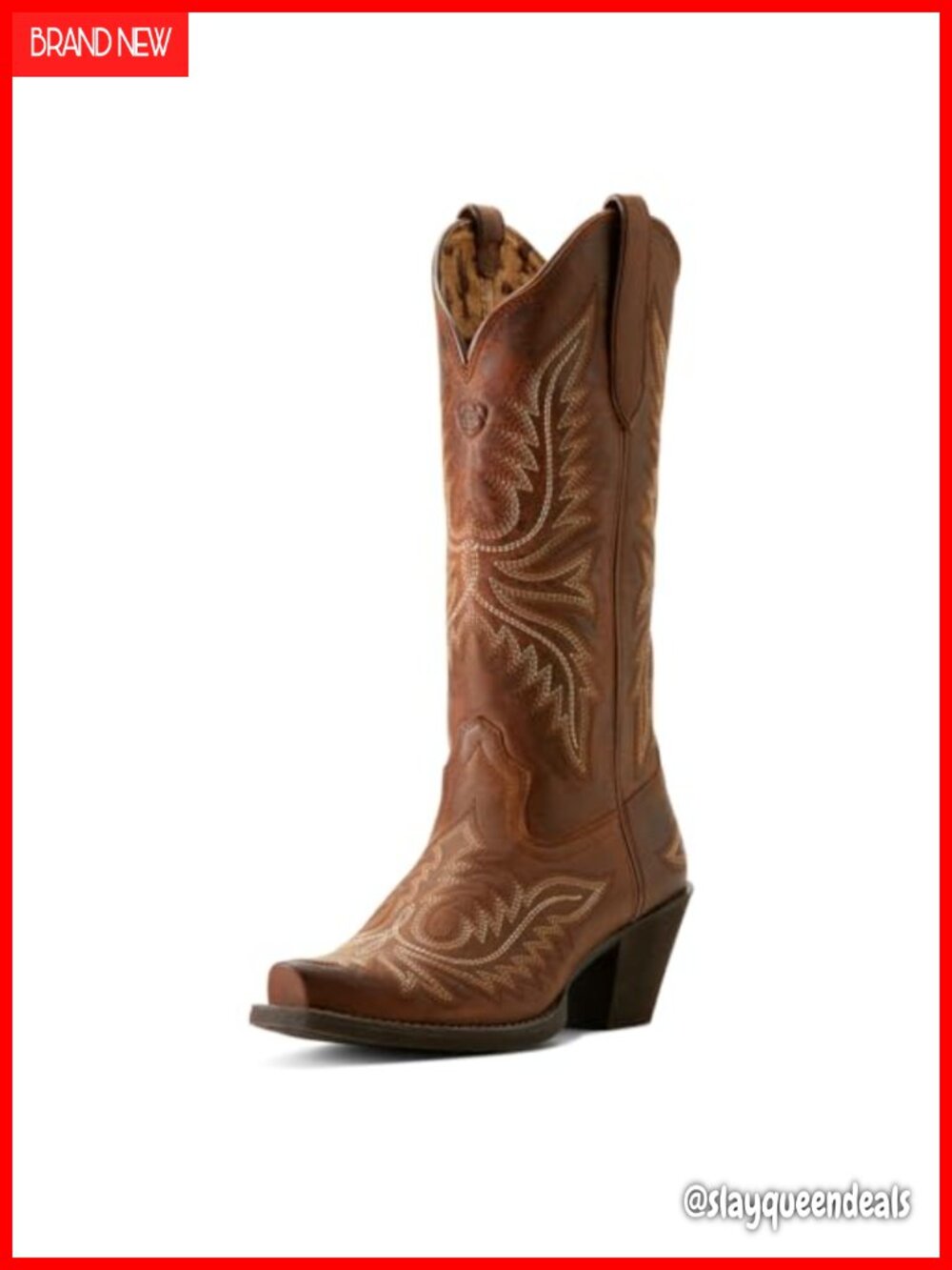 Western Mid-Calf Leather Boot with 4LR Support & Duratread Sole